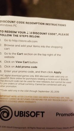 Redeeming a Promo Code on the Ubisoft Store