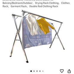 Extendable Foldable Double Rod Clothes Drying Rack / Laundry Rack