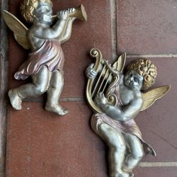 Vintage Metal Wall Cherubs