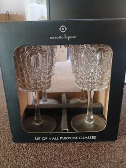 Nanette Lepore set 4 plastic glasses