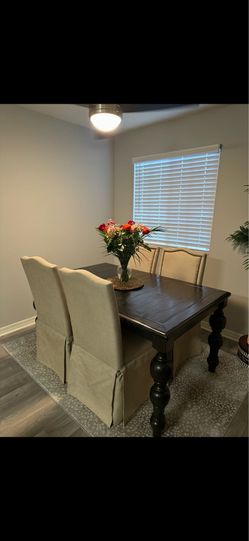 Dining Table Distressed Espresso