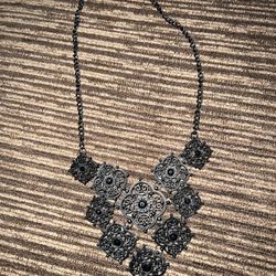 Black Gothic Statement Necklace 