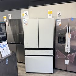 🔥SAMSUNG BESPOKE 29 CUBIC FT WHITE GLASS REFRIGERATOR 🔥