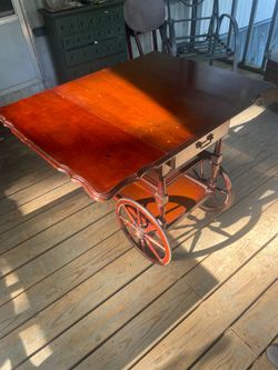 Antique solid wood server