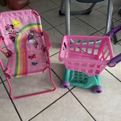 Girl chair and shopping cart