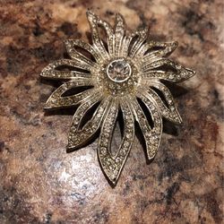 Faux Diamond Brooch