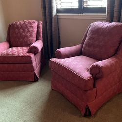 Pair Of Key City Furniture Swivel Rocker Chairs