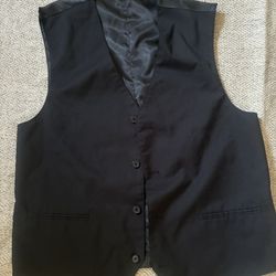 Men’s Prom Formal Black Vest Size Small