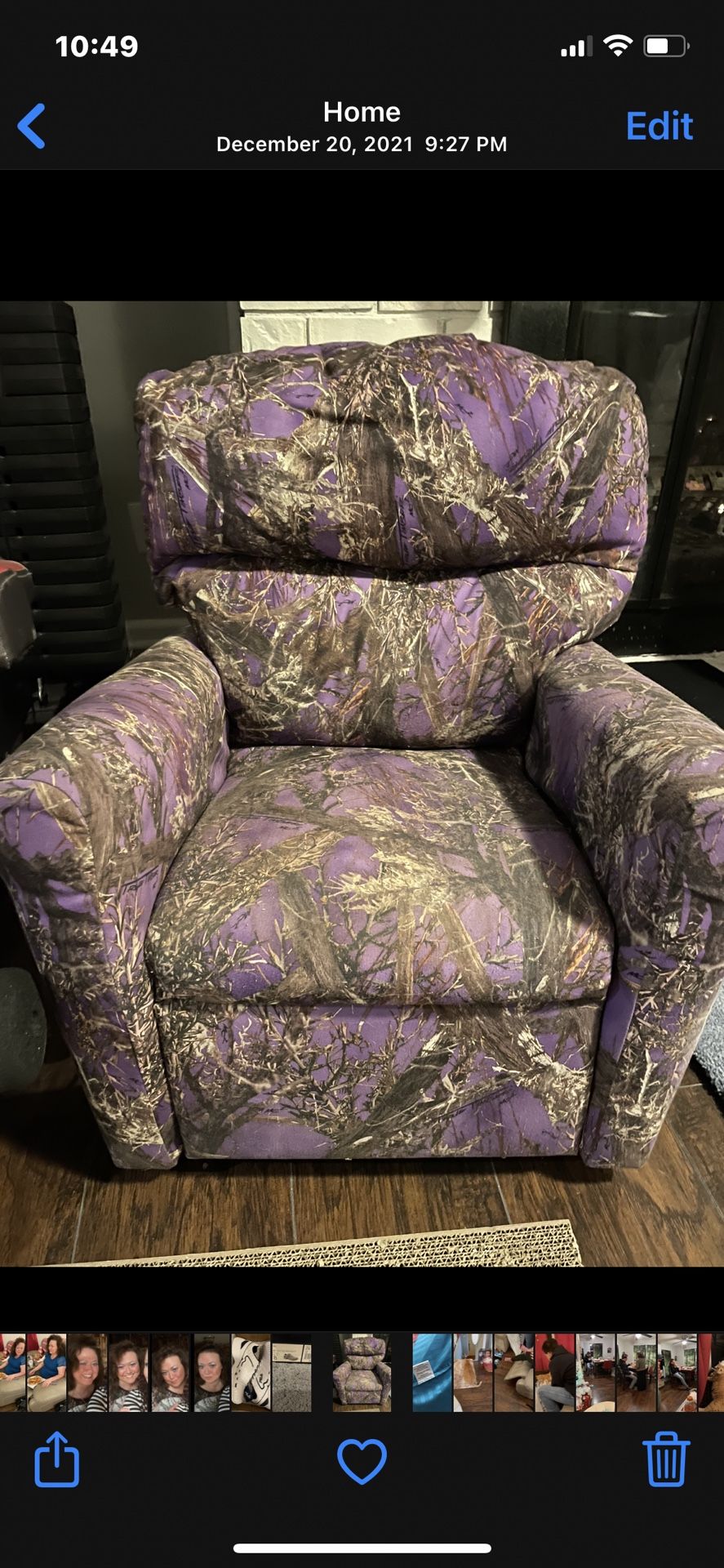 Rural King Small Great For Superbowl!! Camouflage Recliner