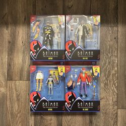 McFarlane Toys Batman the Animated Series Maxie Zeus BAF Set of 4 Joker Batgirl Two Face