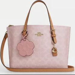 Coach powder pink mollie tote
