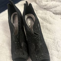 Lace High Heel Booties