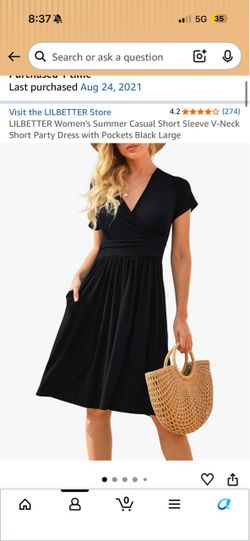 Black dress with pockets