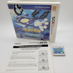 Pokemon Alpha Sapphire CIB Complete Nintendo 3DS