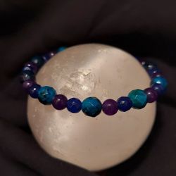 Chrysocolla, Blue Sapphire, Amethyst 