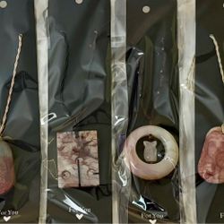 Hand Made Adjustable Corded Necklaces With Stone Pendant Lot Of 6 (pkg 2)
