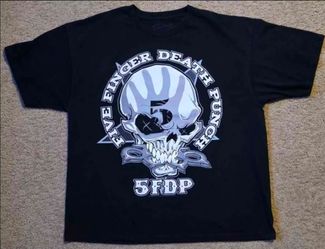 Five Finger Death Punch Band T-Shirt 2-Piece Bundle Size 2XL (Black & Green)