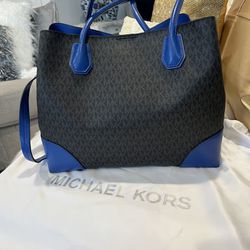 Black and Blue MK Bag