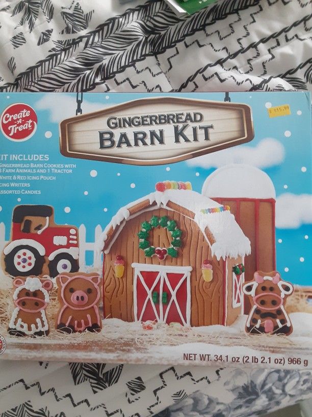 Gingerbread Cookie Barn Kit