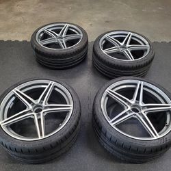 W205 C43 19" Custom 100% Forged Monoblock Rims (W Tires)only 800 Miles! 