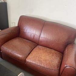Brown Leather Couch
