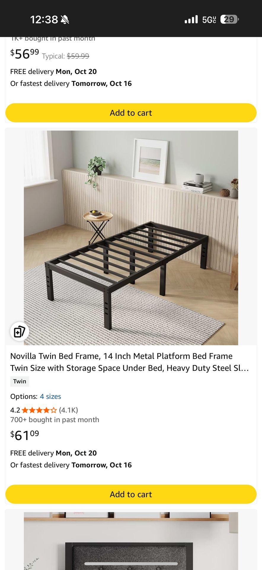 twin bed frame