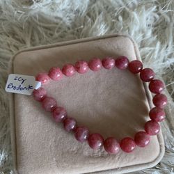 Natural Icy Rhodonite Bracelet 