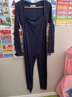 Navy Blue Qinsen Jumpsuit LARGE