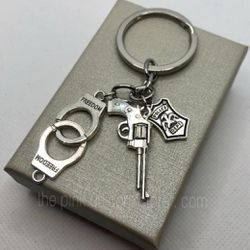 Brand New Police Officer Charms Appreciation Keychain Gift 