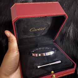 Bracelet Silver Screwdriver Closure with Box