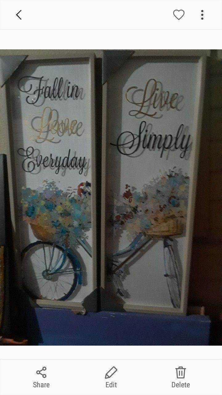 Live Simply & Fall in Love Everyday wall decor $20.00 cash only (serious buyers)