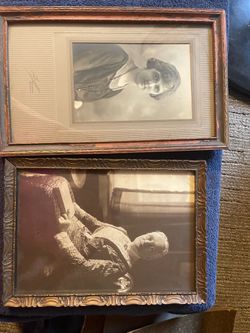 Vintage Framed Family Portrait Photographs (Pair)