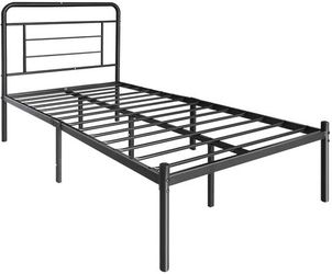 A-B Modern T w i  n 14-Inch Platform Metal Frame New in Box (Black)