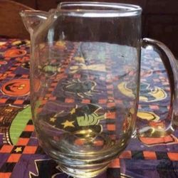 Vintage small glass creamer/water pitcher 