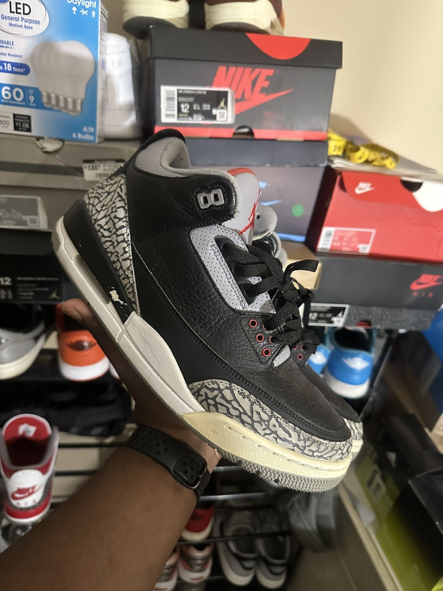 Air Jordan 3 Black Cement Sz12