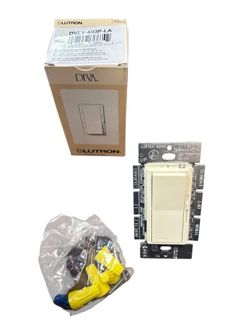 Lutron DVLV-603P-LA, 3-Way Magnetic Low-Voltage Dimmer, 600VA/450W, Light Almond