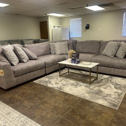 BRAND NEW Modular Sectional Couch Sofa Gray L-Shaped 5-Piece