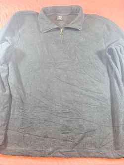 Vintage Y2K Starter Black Quarter Zip Fleece Pullover Sweater Large 1553
