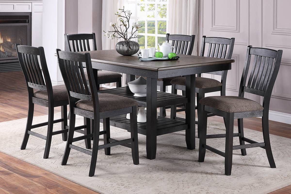 7 Pcs Counter Height Table Set