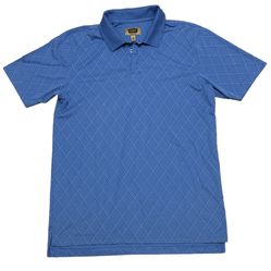 The Foundry Supply Co. Men’s Quick-Dri Blue White Quilted Casual Polo Size L T