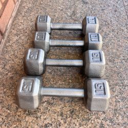 Hex Metal Dumbbells Weights..Total 50Pounds
