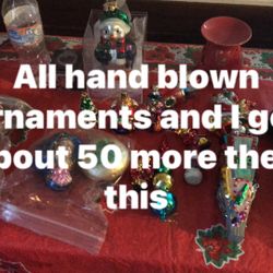 Vintage Hand Blown Glass Ornaments
