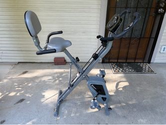 Folding stationary exercise bike