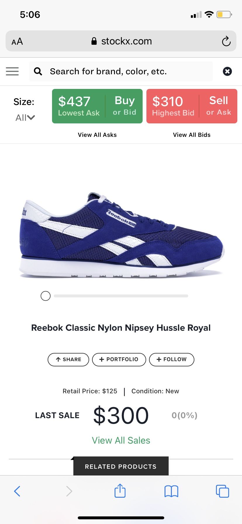 Reebok Nipsey Hussle Royal for Sale in La Mirada CA OfferUp