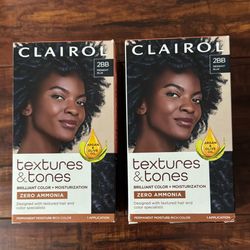 Clairol TEXTURES And TONES Brilliant Color + Moisturization; ZERO AMMONIA: #2BB Midnight Blue (2 For $8)