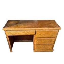 Traditional solid wood students /writing/ desk .18 deep by 50 xH . 