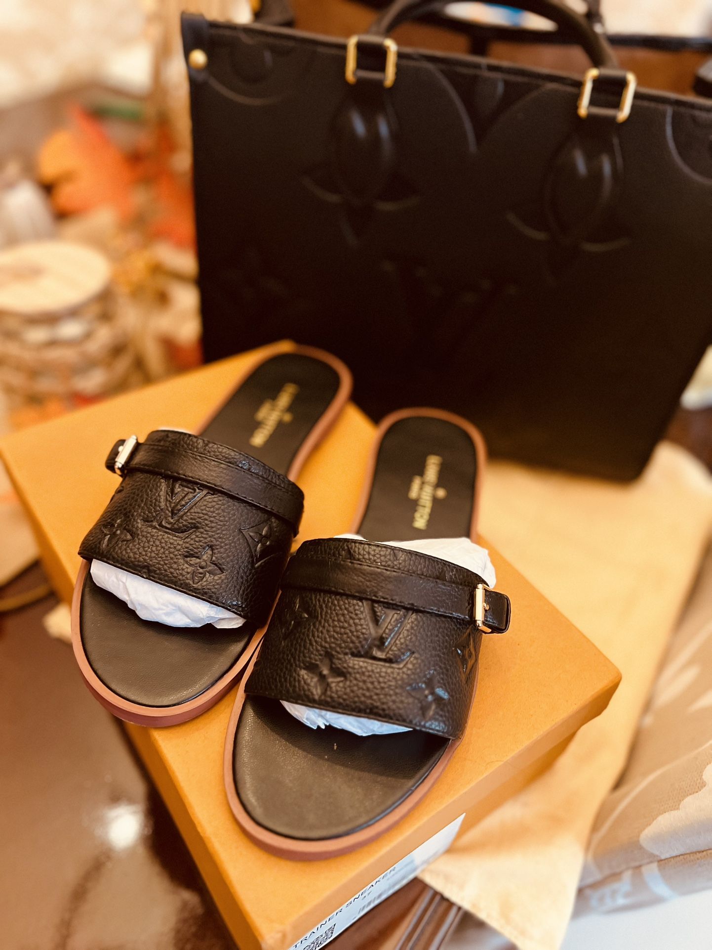 Leather Bag & Sandals Set