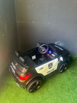 Toddler drivable police car life size kids police car with siren drivable