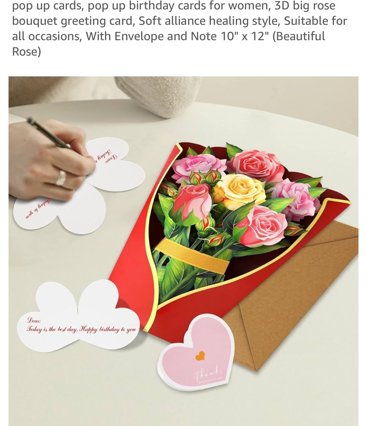 Pop-Up Flower Bouquet Greeting Card All Occasions - New