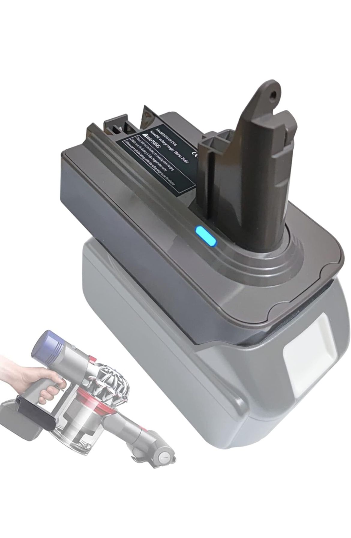 Szxtdzsw for Dyson V6 Battery Adapter for Makita 18V Battery to V6 Absolute/Motohead/Animal+Fluffy/DC58 DC59 DC61 DC62 SV04 SV09 Vacuum Converter (V6